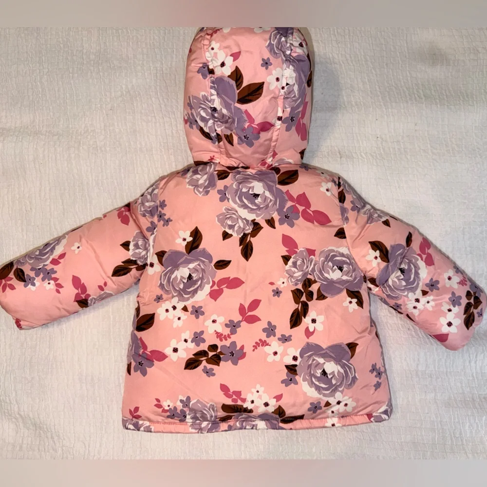 The Children's Place Reversible Pink Floral Jacket - 12-18 month
